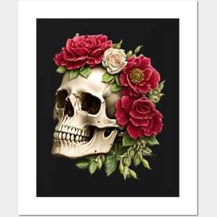 Sugar Skulls and Flowers Posters and Art